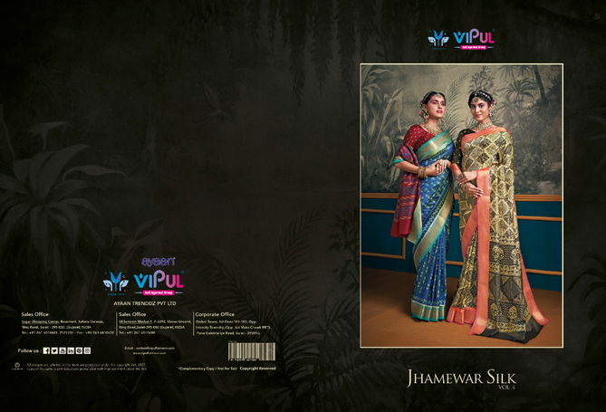 Vipul Jhamewar silk Festive Wear Wholesale Silk Saree Catalog